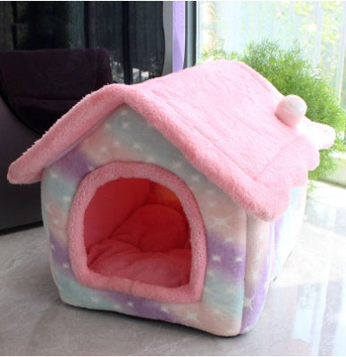 Foldable Warm Pet House – Dog & Cat Bed