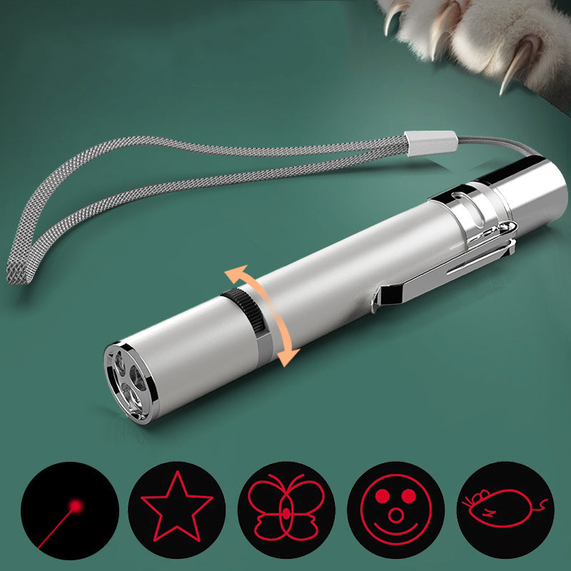 Laser Pointer Cat Toy, Red Dot LED Light Pointer Interactive Toys Indoor Cats Dogs,