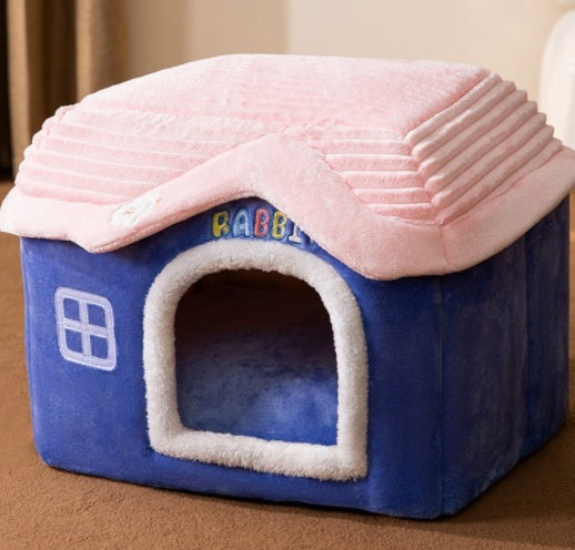 Foldable Warm Pet House – Dog & Cat Bed