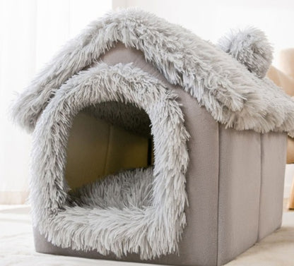 Foldable Warm Pet House – Dog & Cat Bed