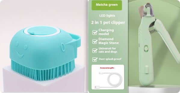 2 In 1 Pet Nail Clippers With Led Light Dog Cat Special Blood Line Scissors