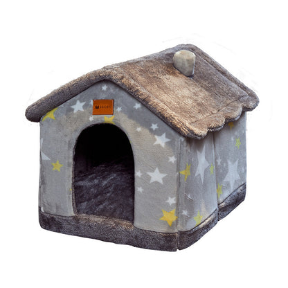 Foldable Warm Pet House – Dog & Cat Bed